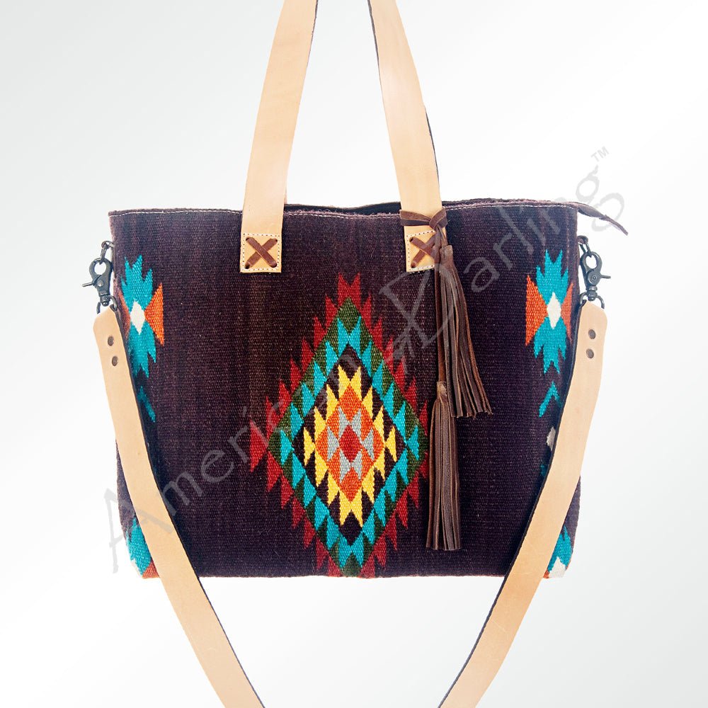 American Darling Tote Saddle Blanket Genuine Leather