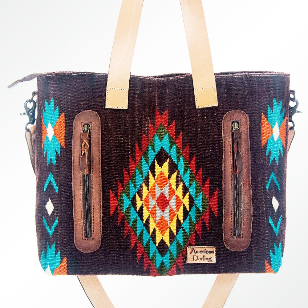 American Darling Tote Saddle Blanket Genuine Leather