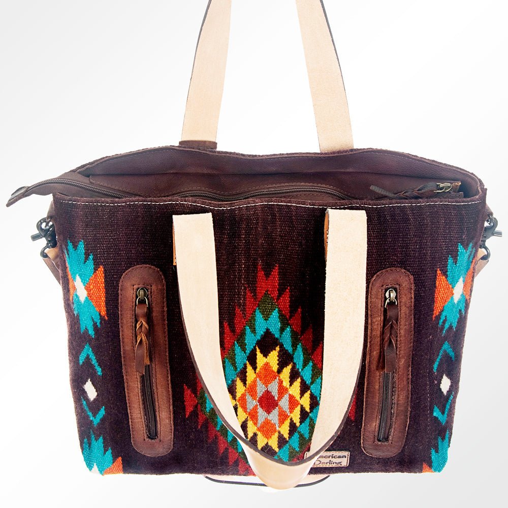 American Darling Tote Saddle Blanket Genuine Leather