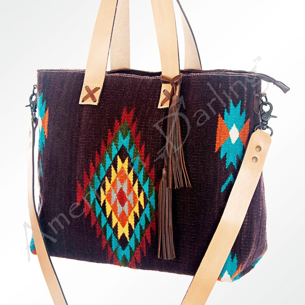 American Darling Tote Saddle Blanket Genuine Leather