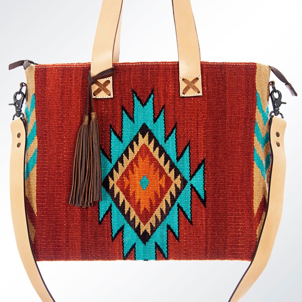 American Darling Tote Saddle Blanket Genuine Leather