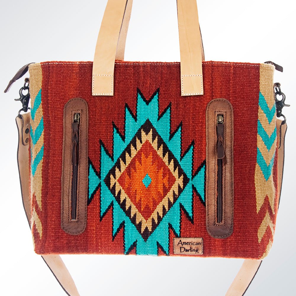 American Darling Tote Saddle Blanket Genuine Leather