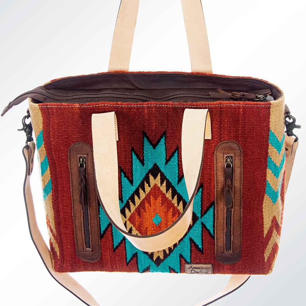 American Darling Tote Saddle Blanket Genuine Leather