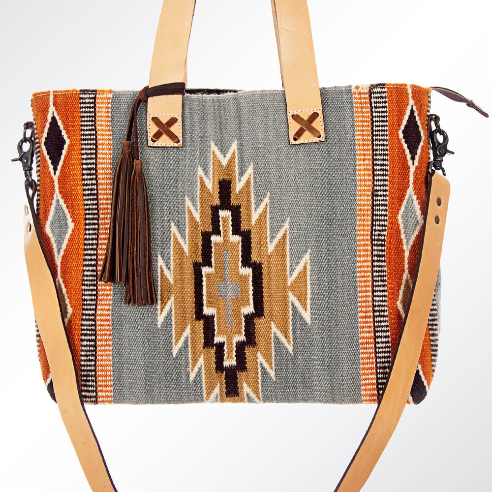 American Darling Tote Saddle Blanket Genuine Leather