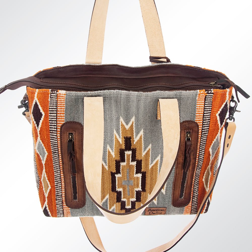 American Darling Tote Saddle Blanket Genuine Leather