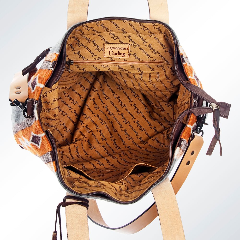 American Darling Tote Saddle Blanket Genuine Leather
