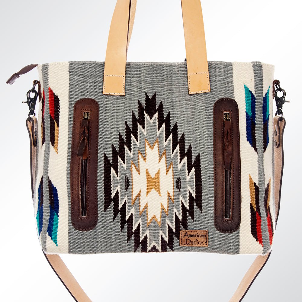 American Darling Tote Saddle Blanket Genuine Leather