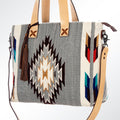 American Darling Tote Bag Hand Woven Saddle Blanket Genuine Leather Western Purse Large Shoulder Bag with YKK Zipper