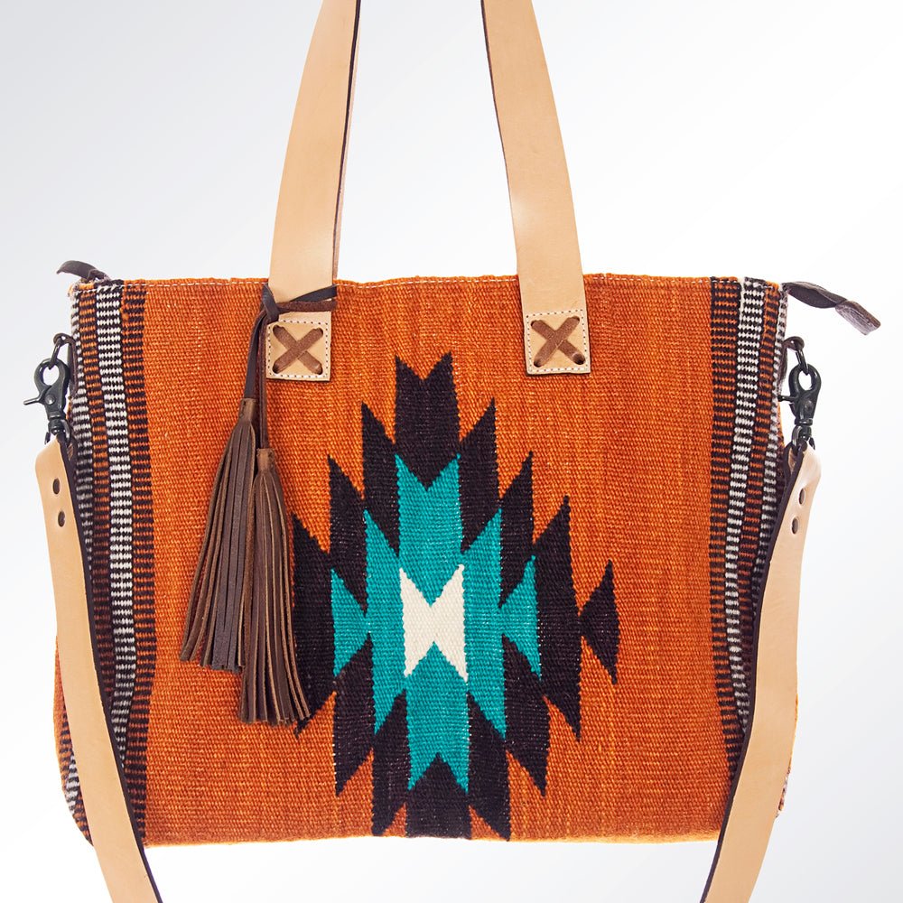 American Darling Tote Saddle Blanket Genuine Leather