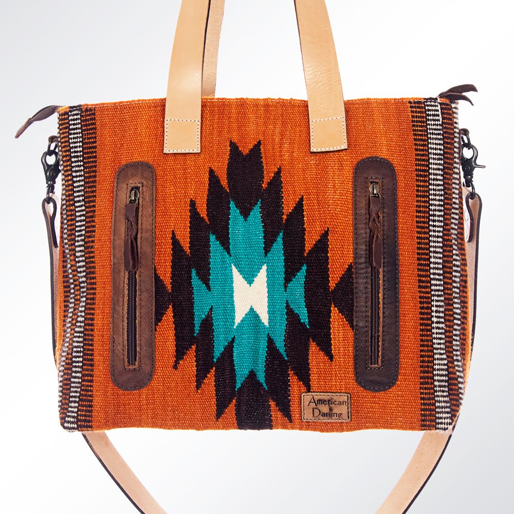 American Darling Tote Saddle Blanket Genuine Leather
