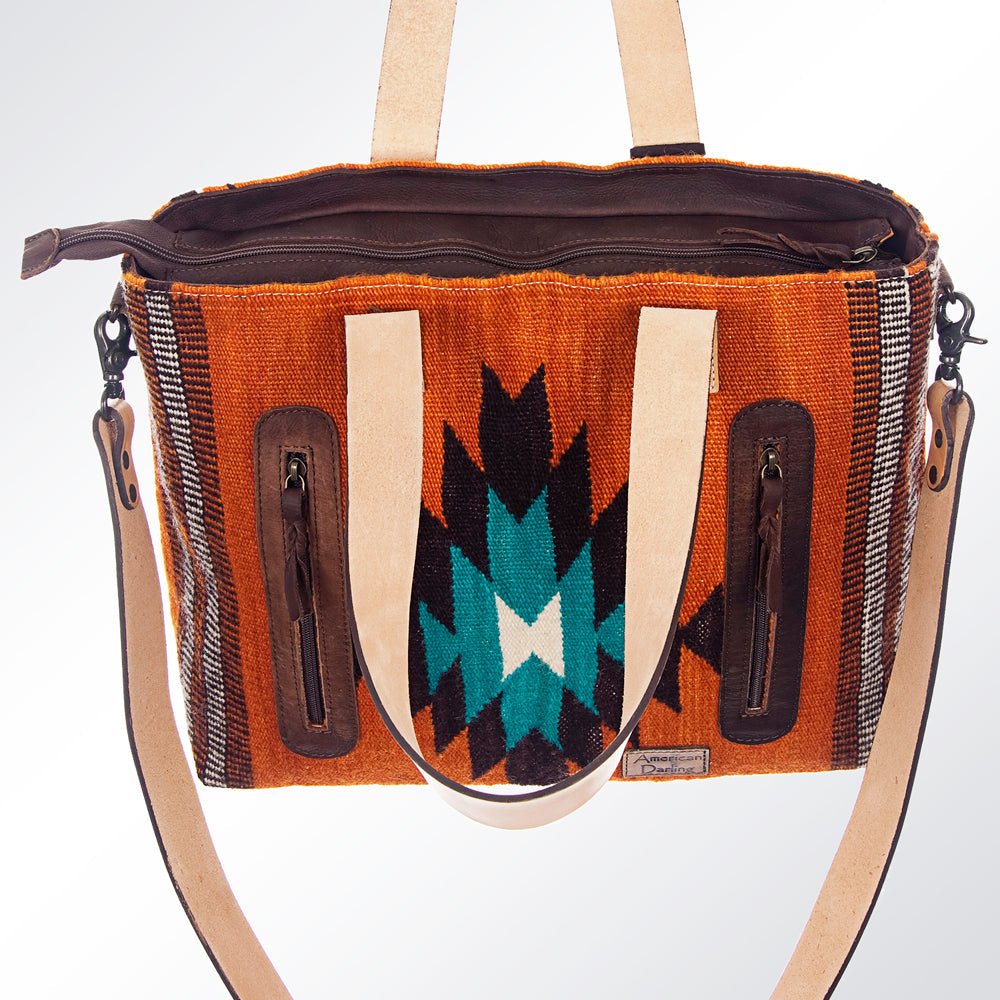American Darling Tote Saddle Blanket Genuine Leather