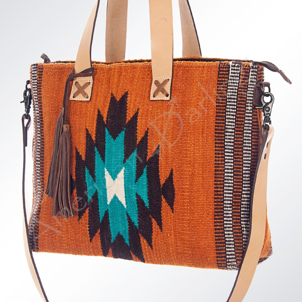 American Darling Tote Saddle Blanket Genuine Leather