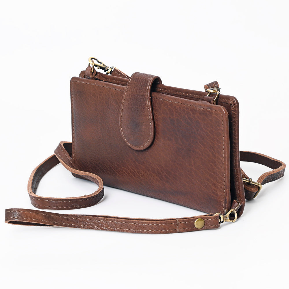 American Darling Wristlet Bag, Hand-Painted Genuine Leather, Western Vegetable Tanned Full Grain Leather Wallet Bag