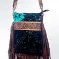 American Darling Large Crossbody Hand Tooled Hair-On Genuine Leather