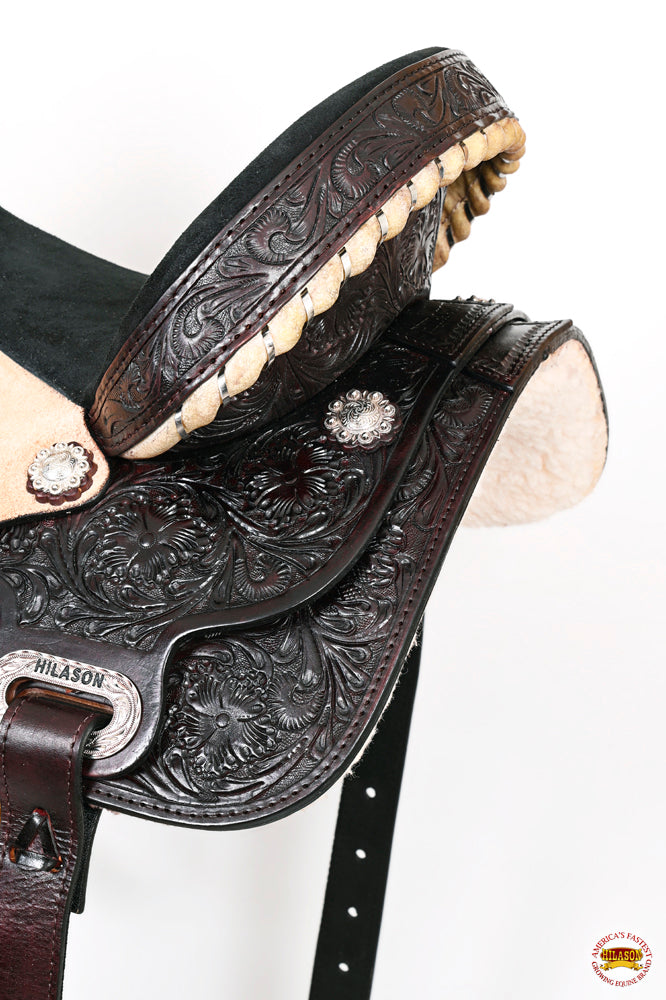 HILASON Western Horse Saddle American Leather Flex Trail Barrel Tack | for Horses