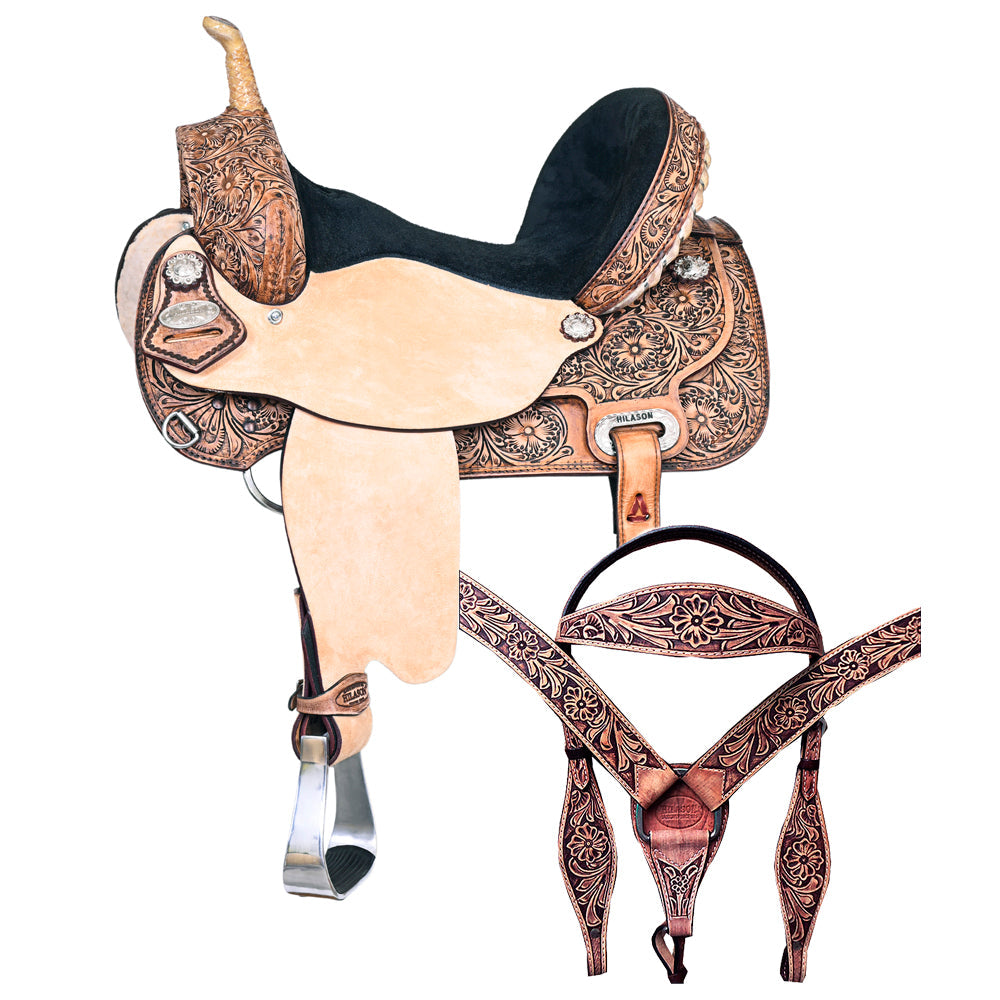 Western Horse Saddle American Leather Flex Trail Barrel Tack Hilason