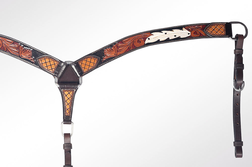 American Darling Western Horse Breast Collar Leather Dark Brown |Genuine Collar|Western