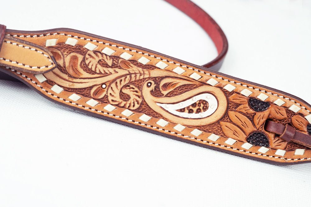 Authentic Dark Brown Leather Western Horse Headstall With Durable Fit And Comfort