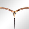 Exquisite Durable Full Grain Leather Western Equestrian Breast Collar In Dark Brown