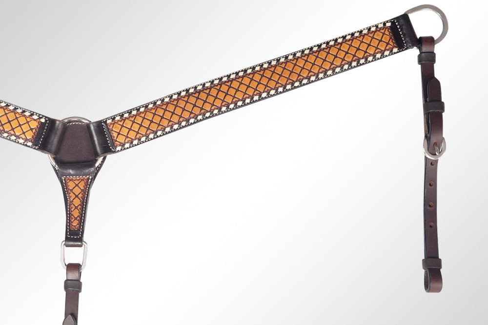 American Darling Western Horse Breast Collar Leather Dark Brown |Genuine Collar|Western