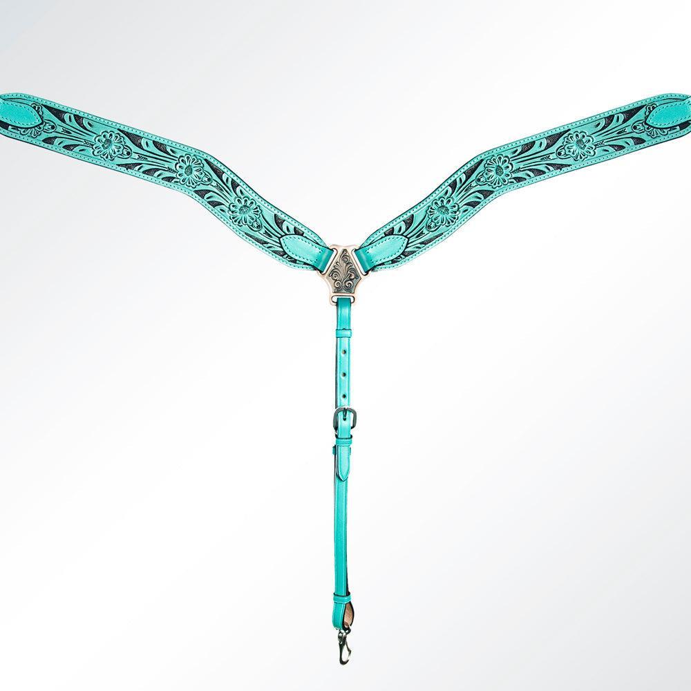 AMERICAN DARLING Western Horse Headstall Breast Collar Set American Leather