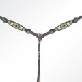 AMERICAN DARLING Western Horse One Ear Headstall Breast Collar Set Leather