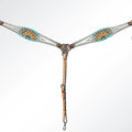 American Darling Western Horse Floral Breast Collar Tack Genuine American Leather