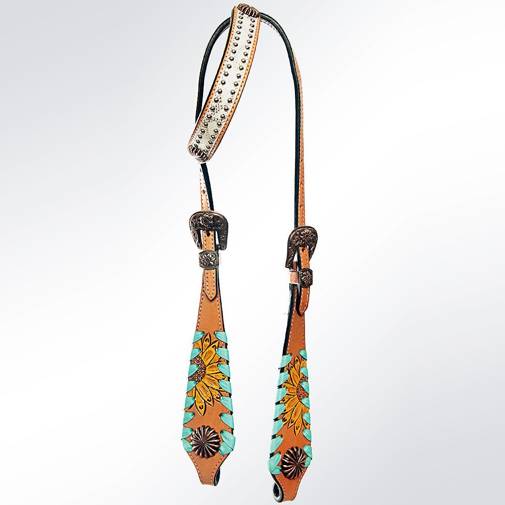 American Darling Western Horse Floral One Ear Headstall Leather