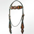 AMERICAN DARLING Western Horse Headstall Breast Collar Set American Leather