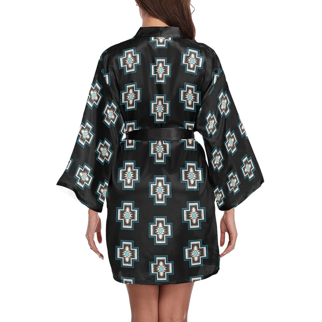 Baha Ranch Southwestern Cross Women's Lounge Kimono Robe by Baha Ranch Western Wear - product image 2