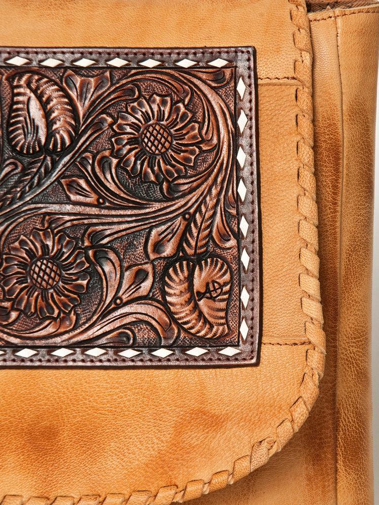 American Darling Hand-Tooled Leather Backpack