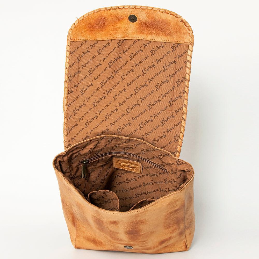 American Darling Hand-Tooled Leather Backpack