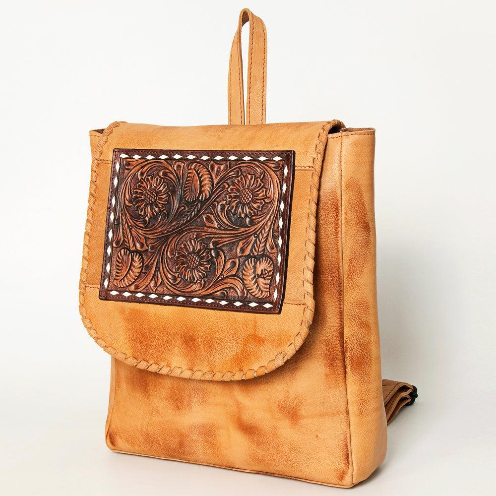 American Darling Hand-Tooled Leather Backpack