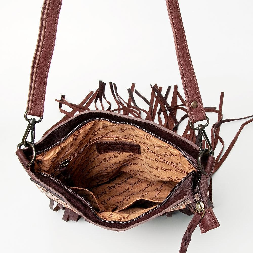 American Darling Hand-Tooled Genuine Leather Crossbody Bag