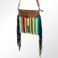 American Darling Hand-Tooled Saddle Blanket Leather Messenger Bag