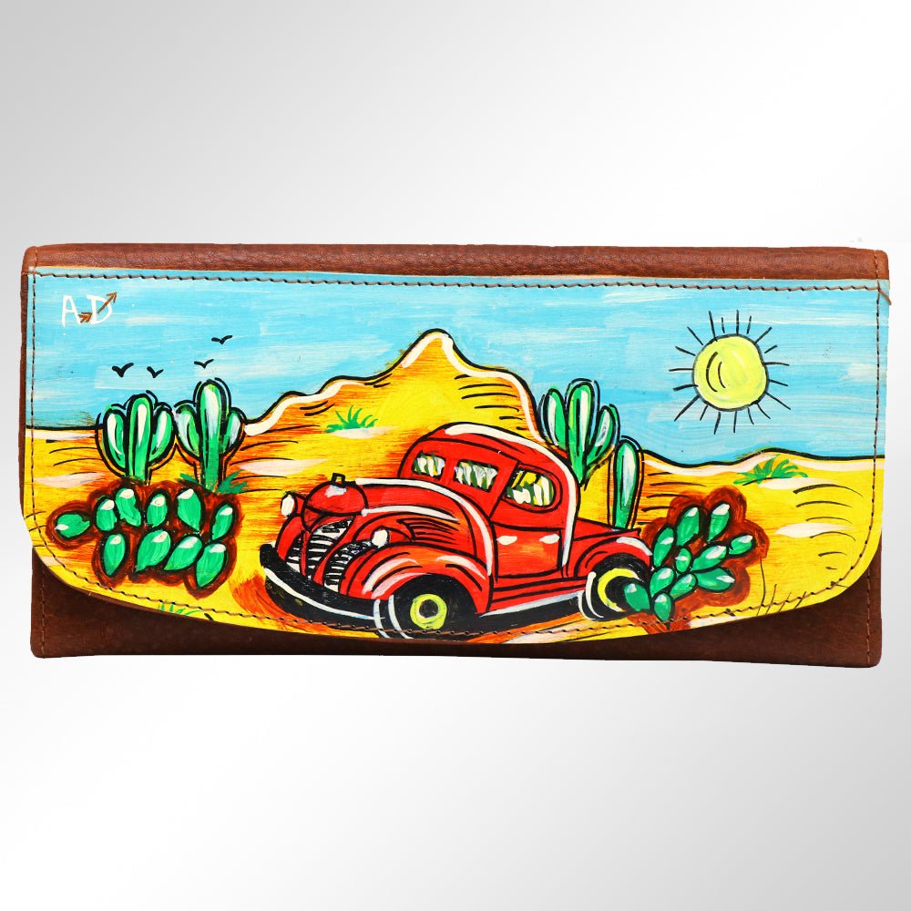 American Darling Wallet Hair on Full Grain Genuine Leather Western Women Bag | Handbag Purse Travel Clutch