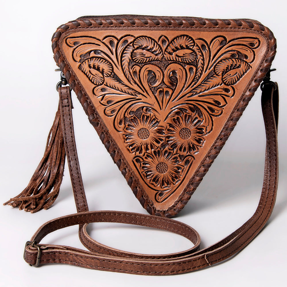 American Darling Crossbody Hand Tooled Genuine Leather