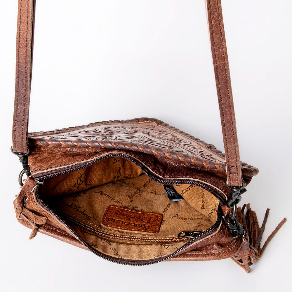 American Darling Crossbody Hand Tooled Genuine Leather
