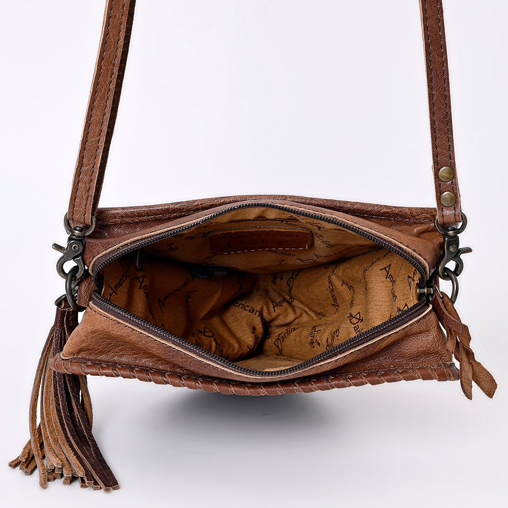 American Darling Crossbody Hand Tooled Genuine Leather