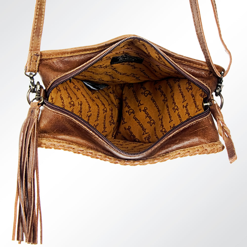 American Darling Crossbody Hand Tooled Genuine Leather