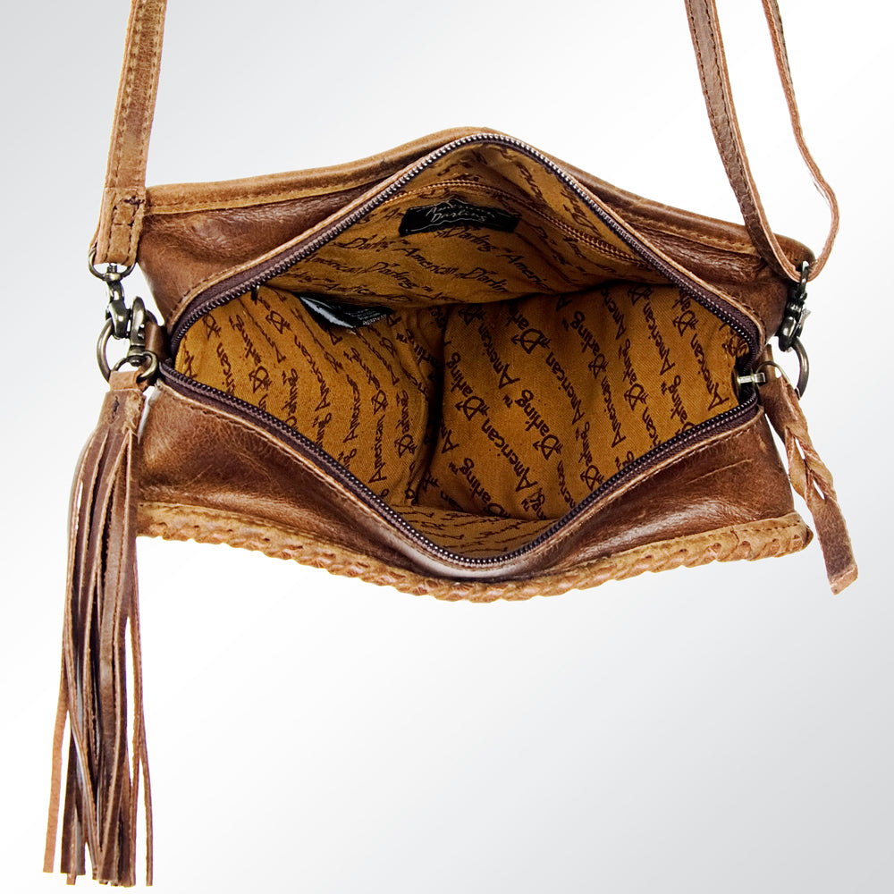 American Darling Crossbody Hand Tooled Genuine Leather