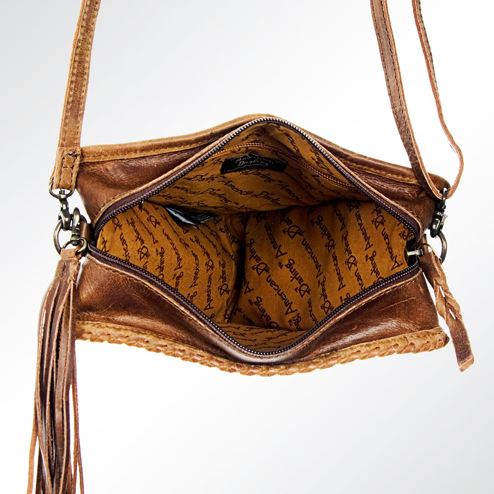 American Darling Crossbody Hand Tooled Genuine Leather