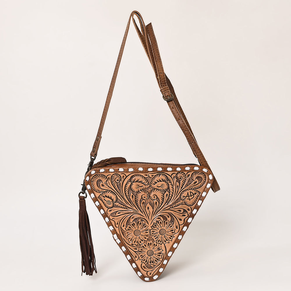 American Darling Crossbody Hand Tooled Genuine Leather