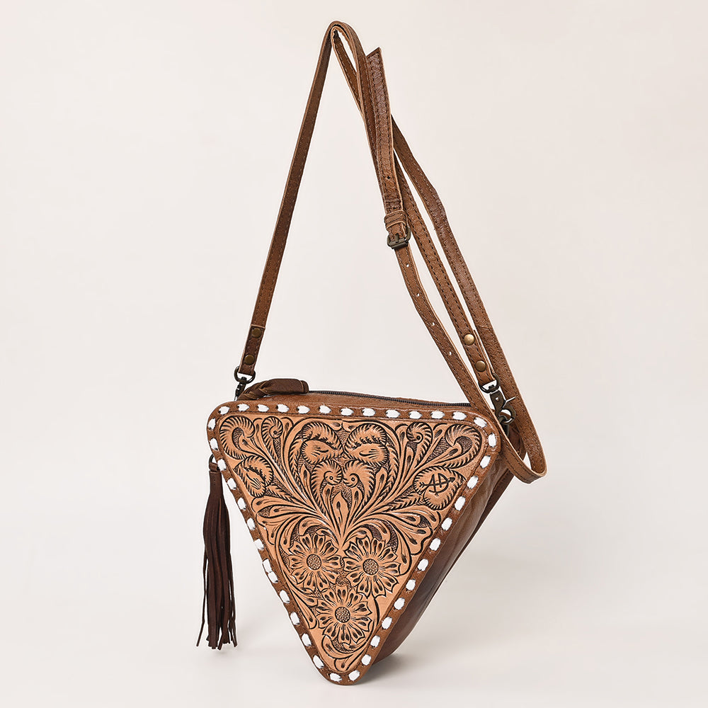 American Darling Crossbody Hand Tooled Genuine Leather