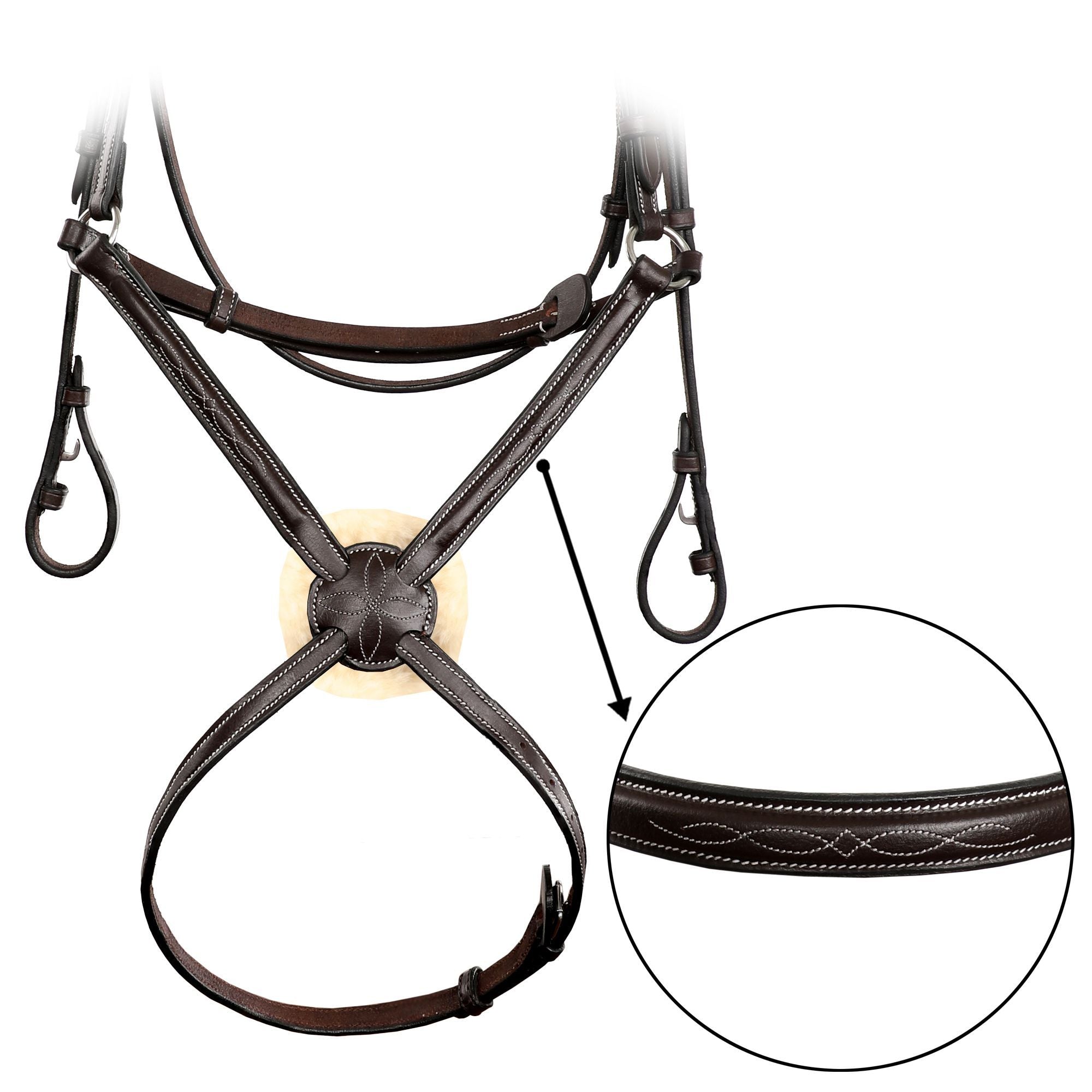 ExionPro Traditional Figure 8 Bridle with Reins by Bridles & Reins - alternate view 5