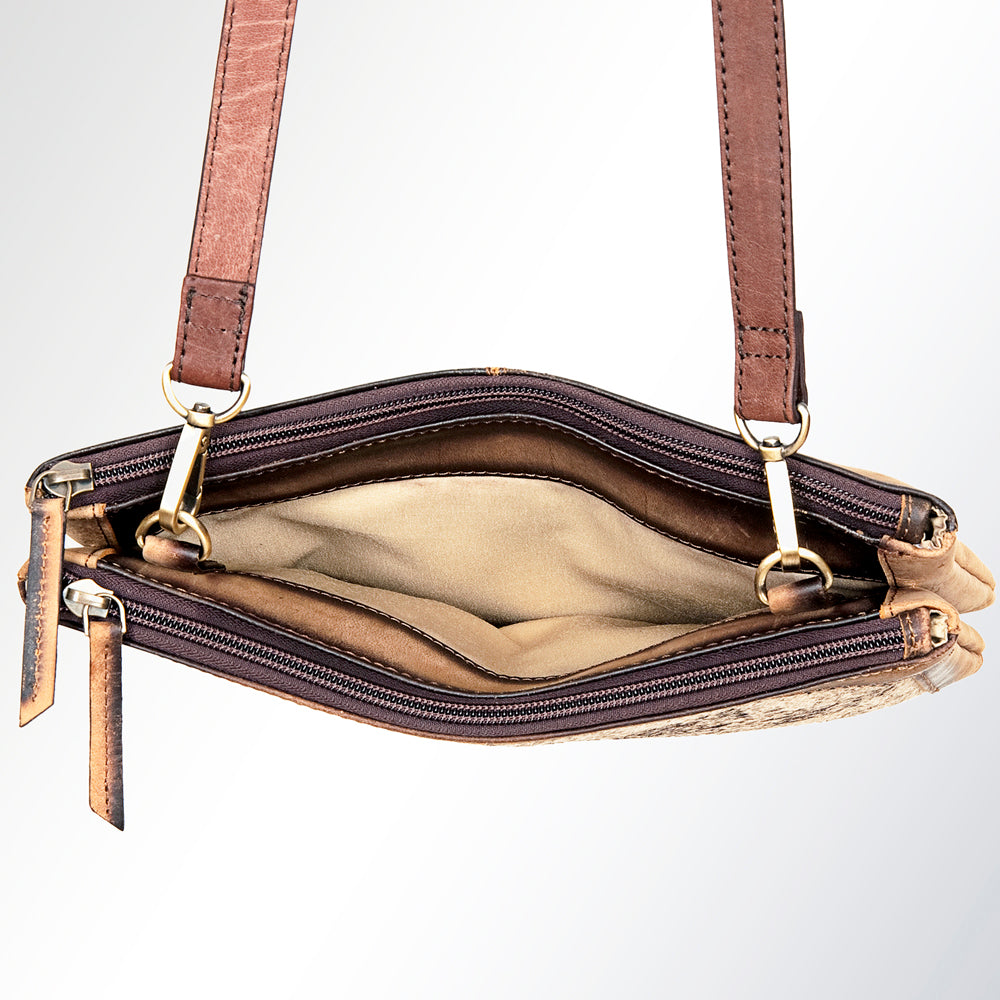 American Darling Hair-On Genuine Leather Small Crossbody Bag