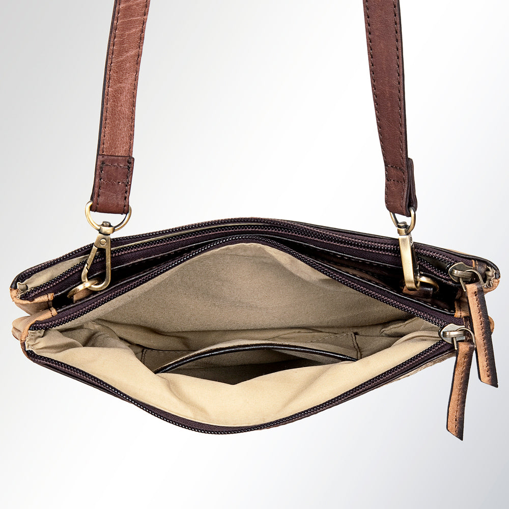 American Darling Hair-On Genuine Leather Small Crossbody Bag