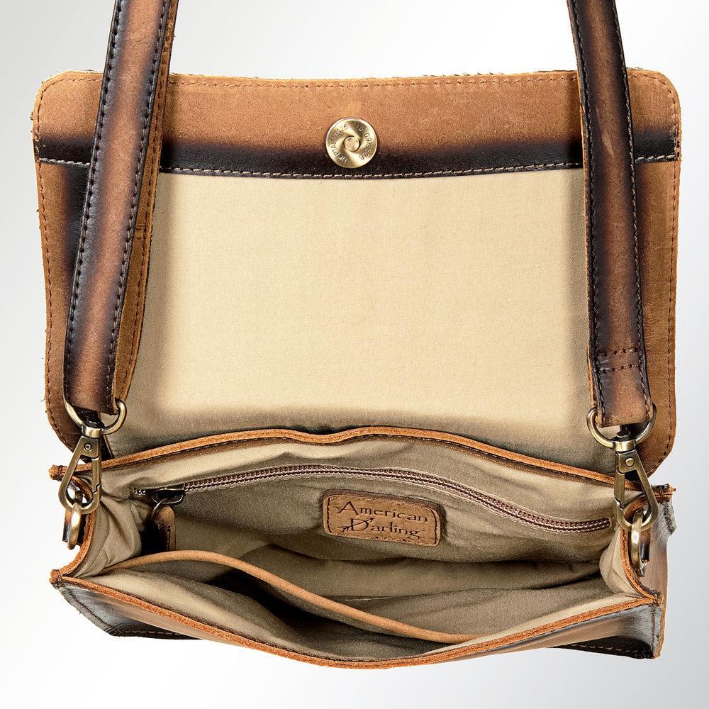 American Darling Hair-On Genuine Leather Crossbody Bag