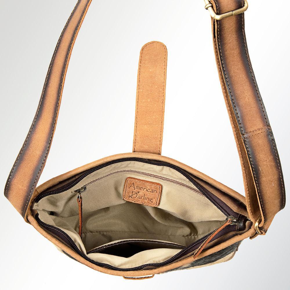 American Darling Hair-On Genuine Leather Crossbody Bag