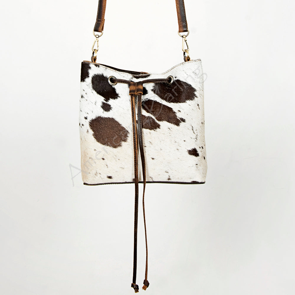 American Darling Hair-On Genuine Leather Bucket Bag